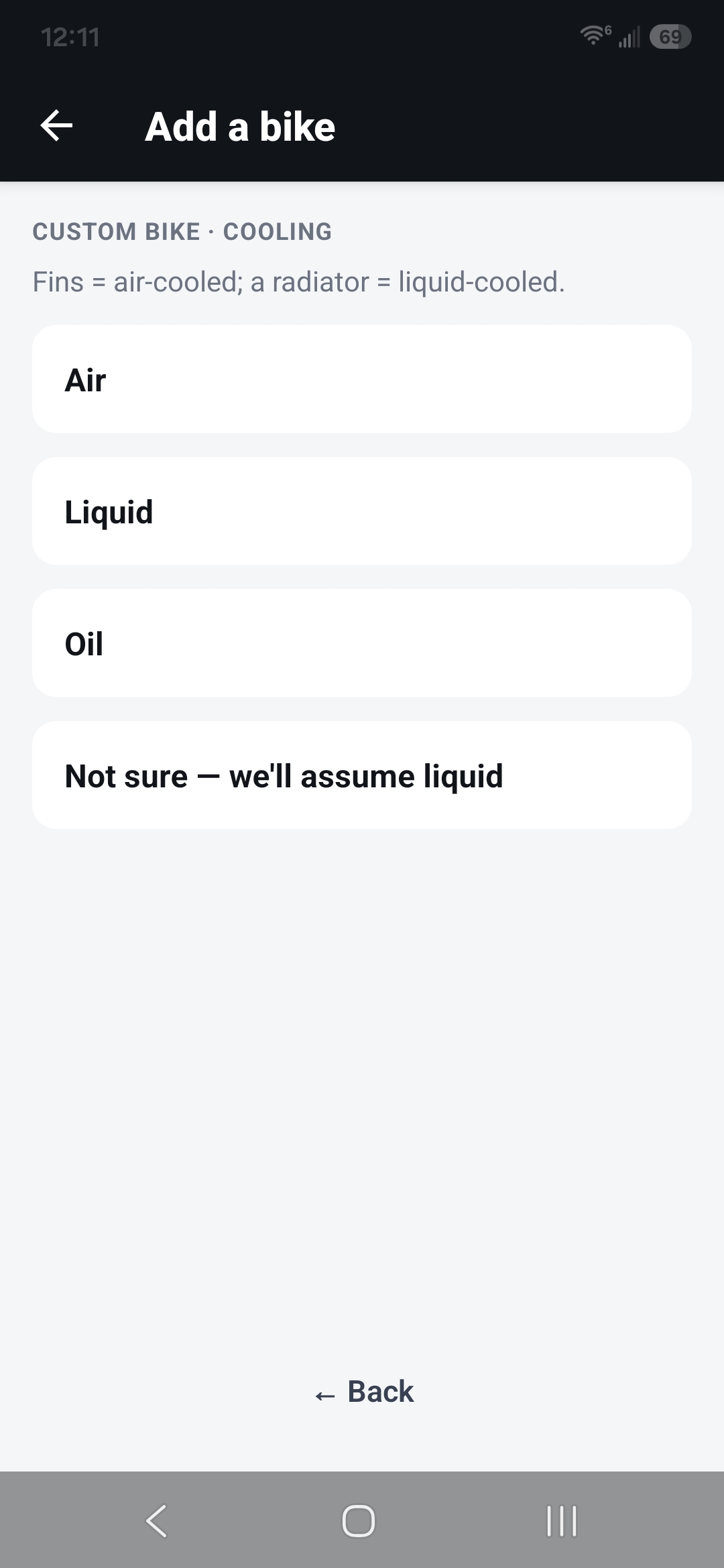 Cooling step