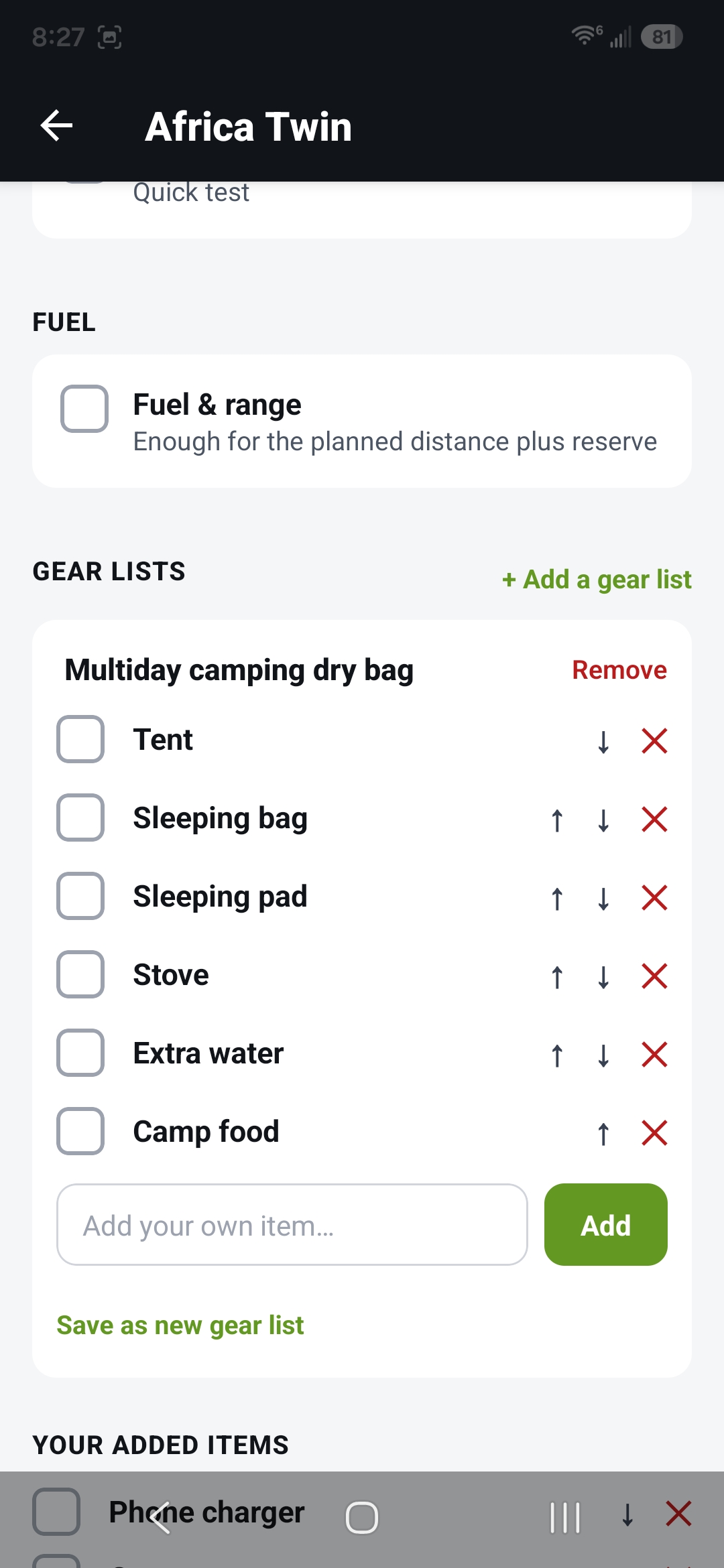 Updated to use new list