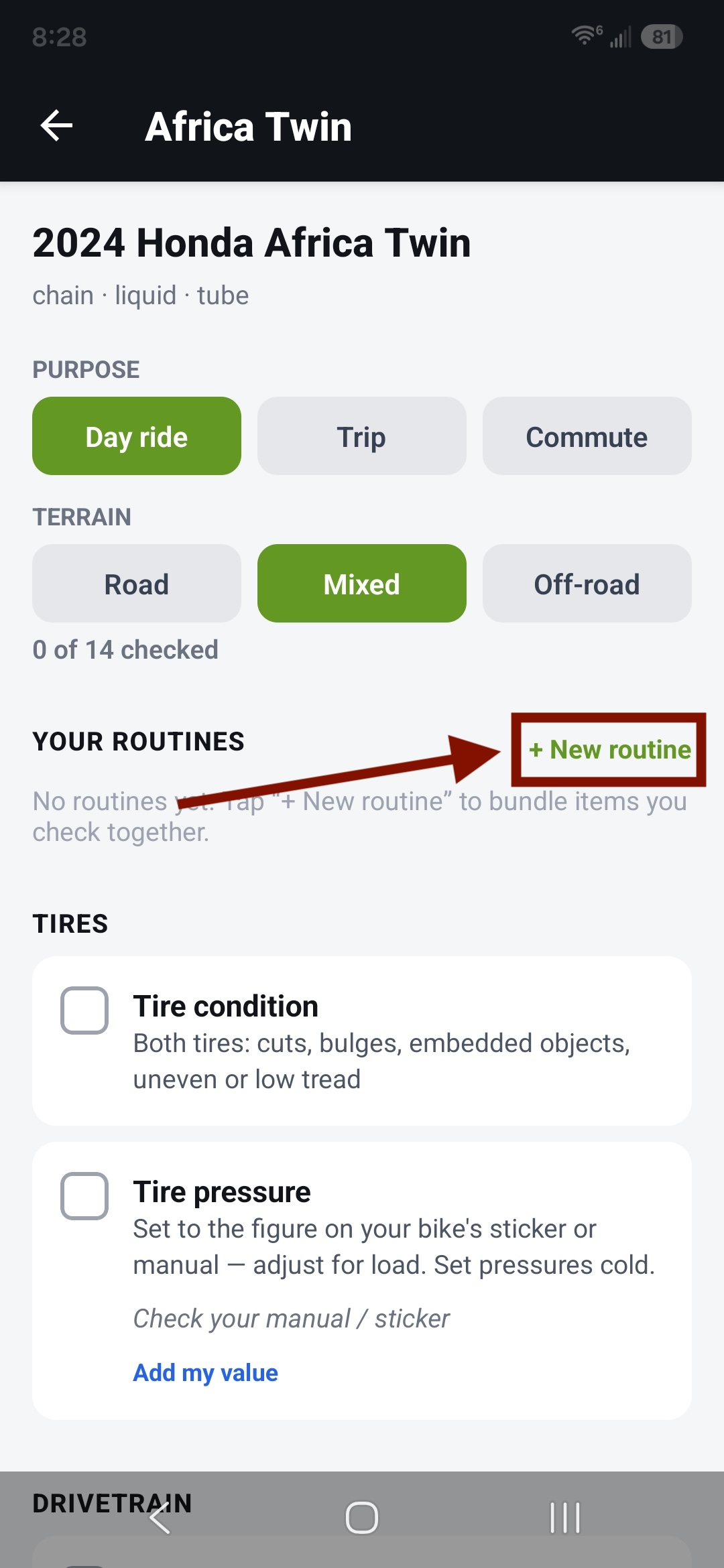Click "+ New Routine"